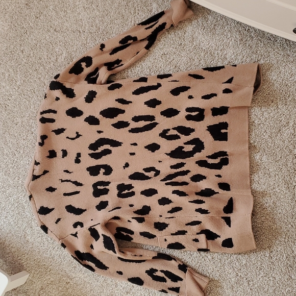 Amazon brand open leopard print cardigan - Picture 2 of 2